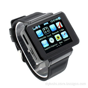 Watch Mobile Phone with Camera Torch Bluetooth FM Touch Screen Watch Mobile phone, Single SIM Card